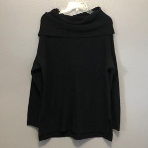 LOFT sweater Women's size Large Petite black turtleneck knit sweater EUC
